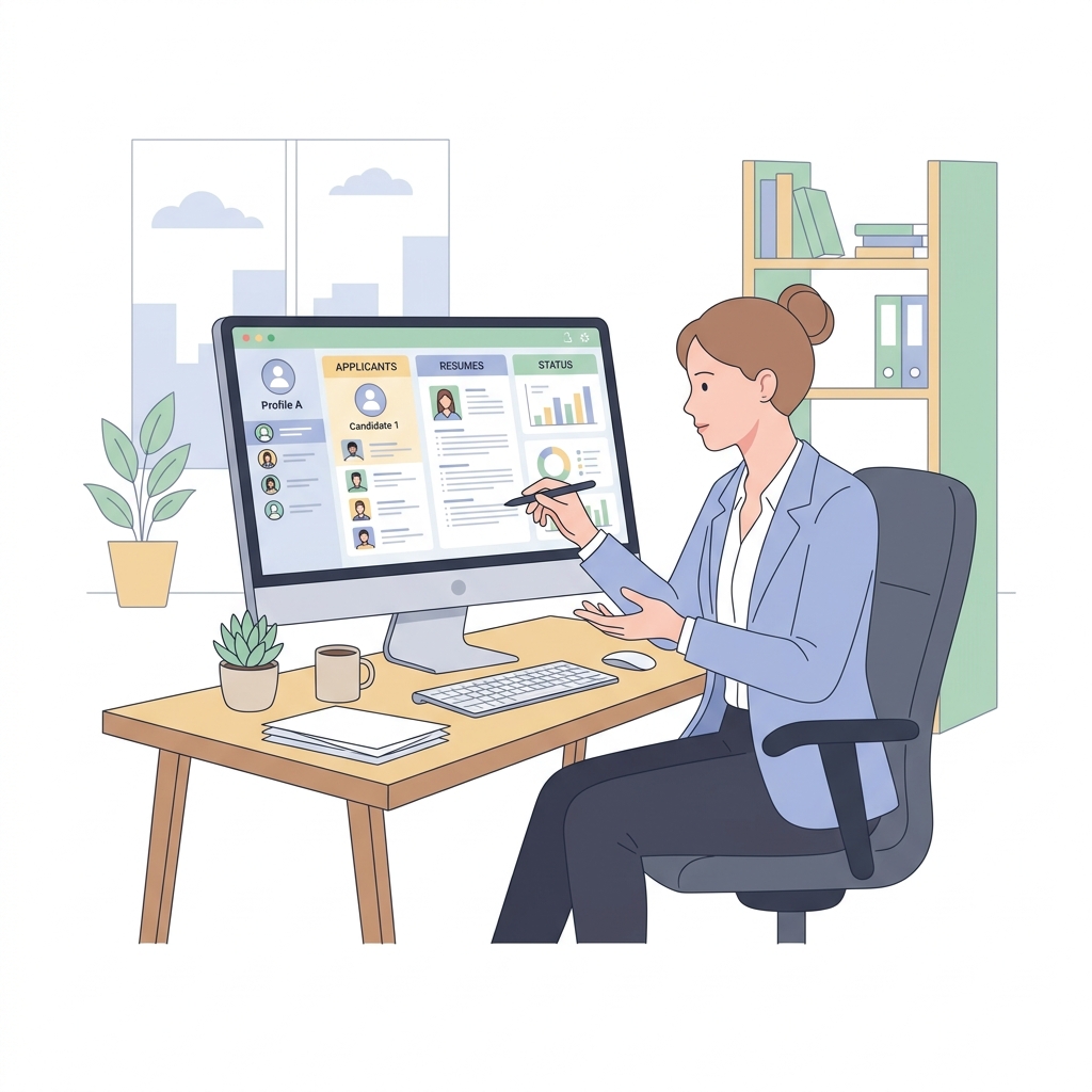 Recruteur analysant des CV